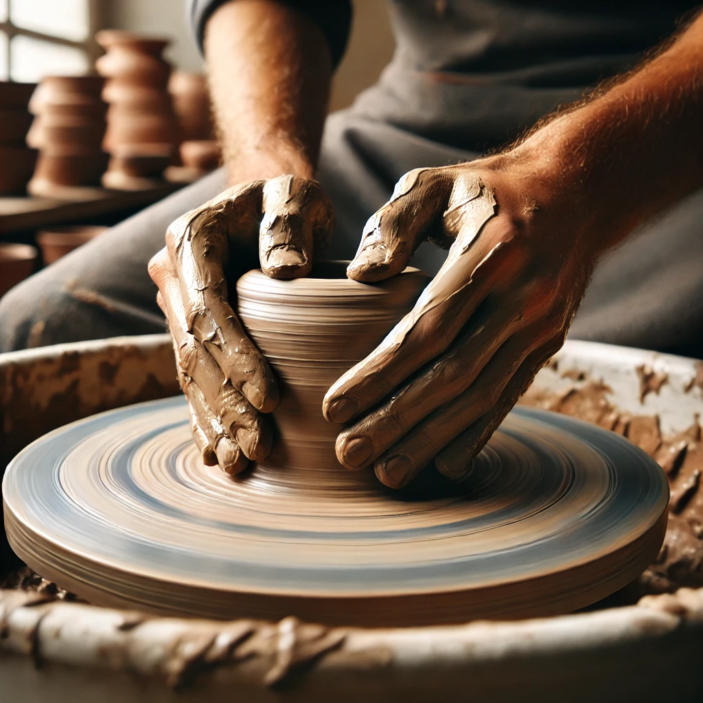 Opening the Clay and Forming the Cylinde