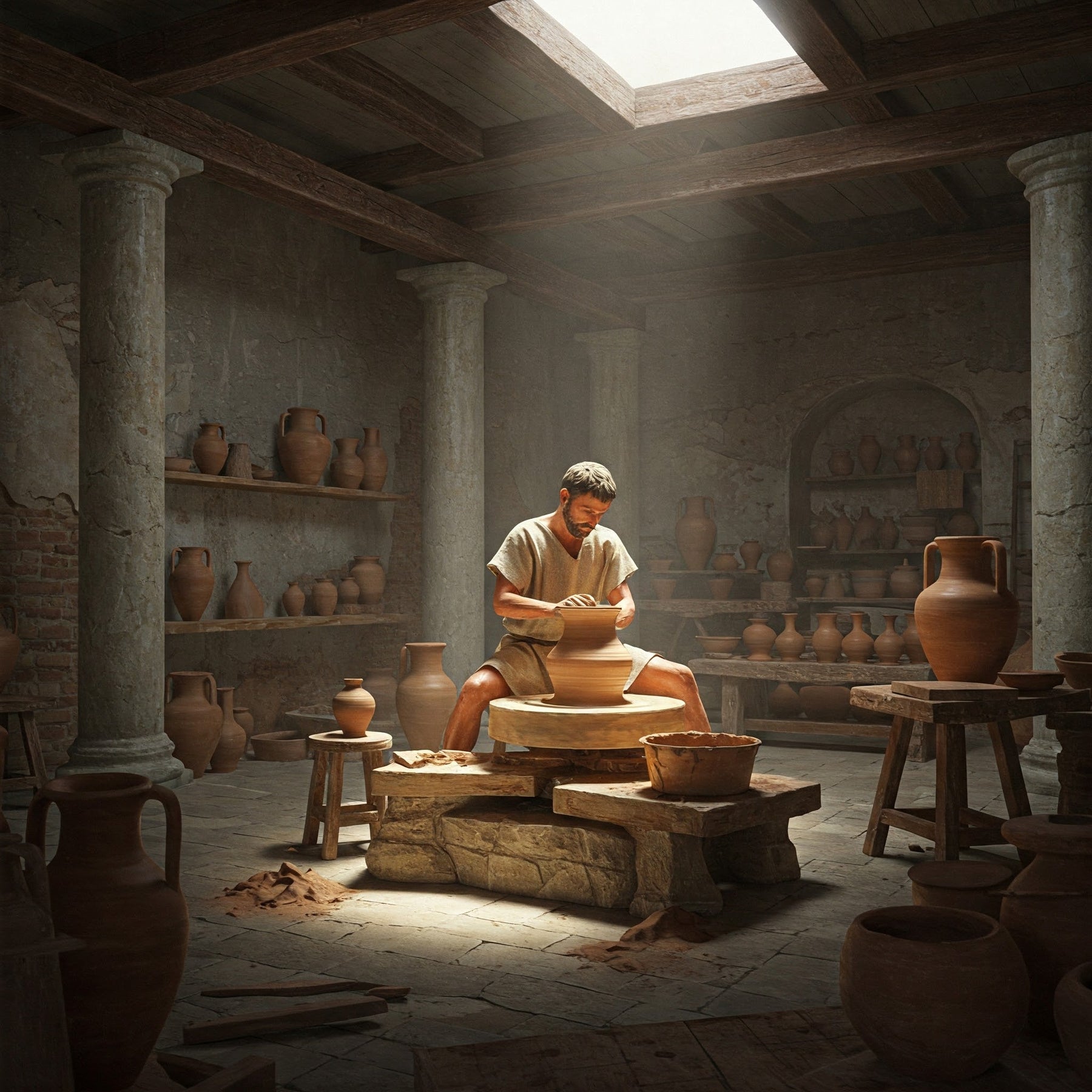 historical pottery wheel