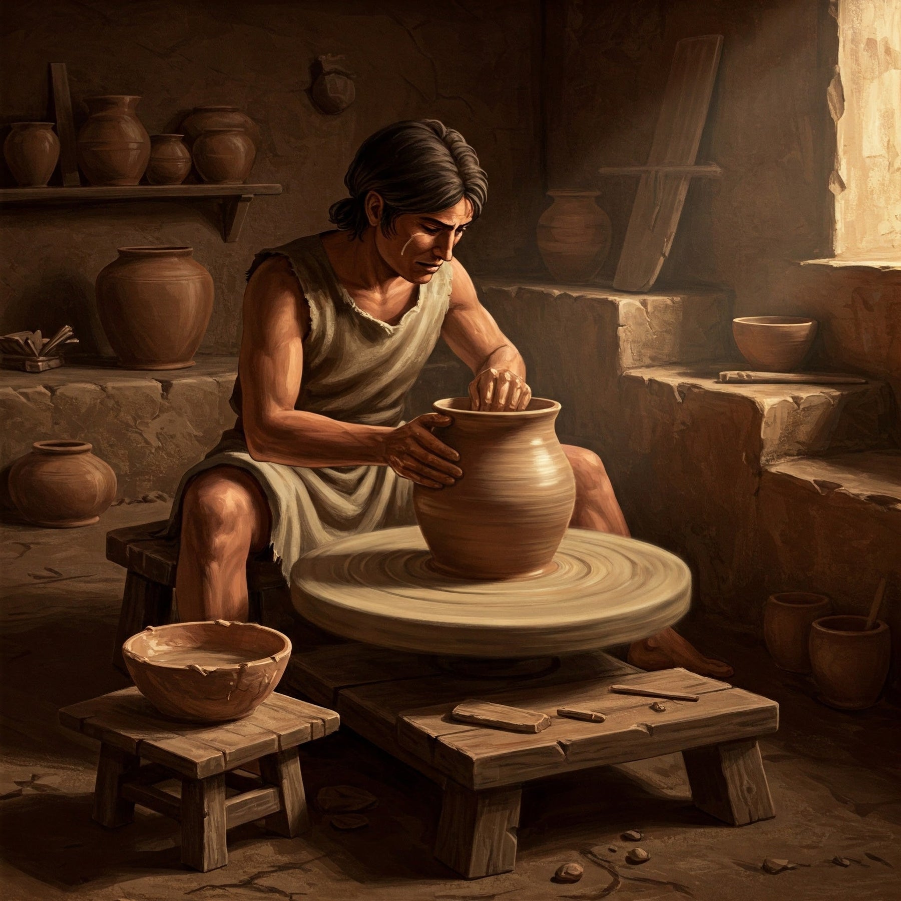 old pottery wheel