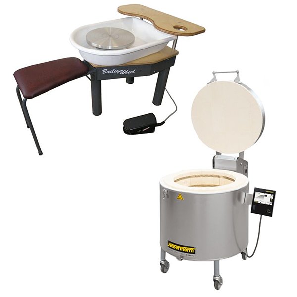 Nabertherm Top 45 Kiln and Gladstone Bailey Pottery Wheel - Kiln Crafts