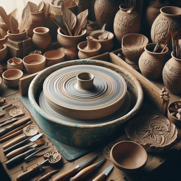 Pottery on Wheel