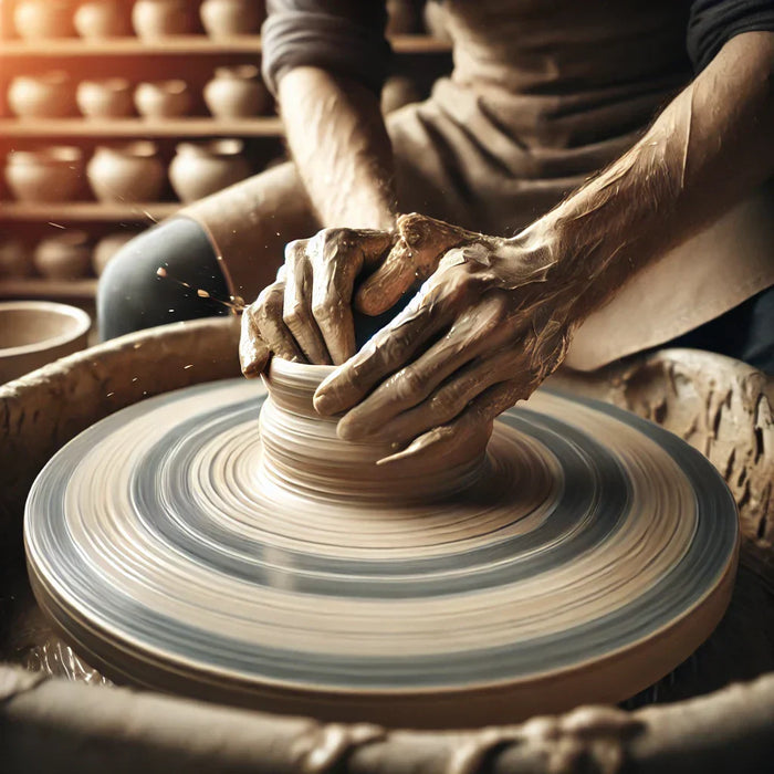 pottery wheel spinning