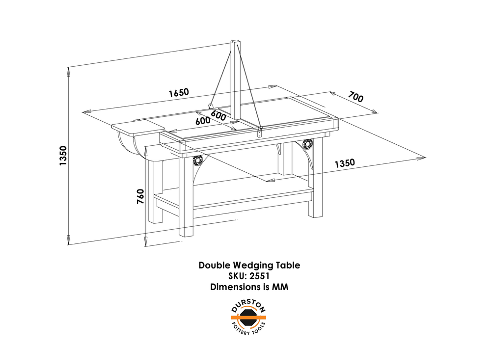 Durston Double Wedging Table