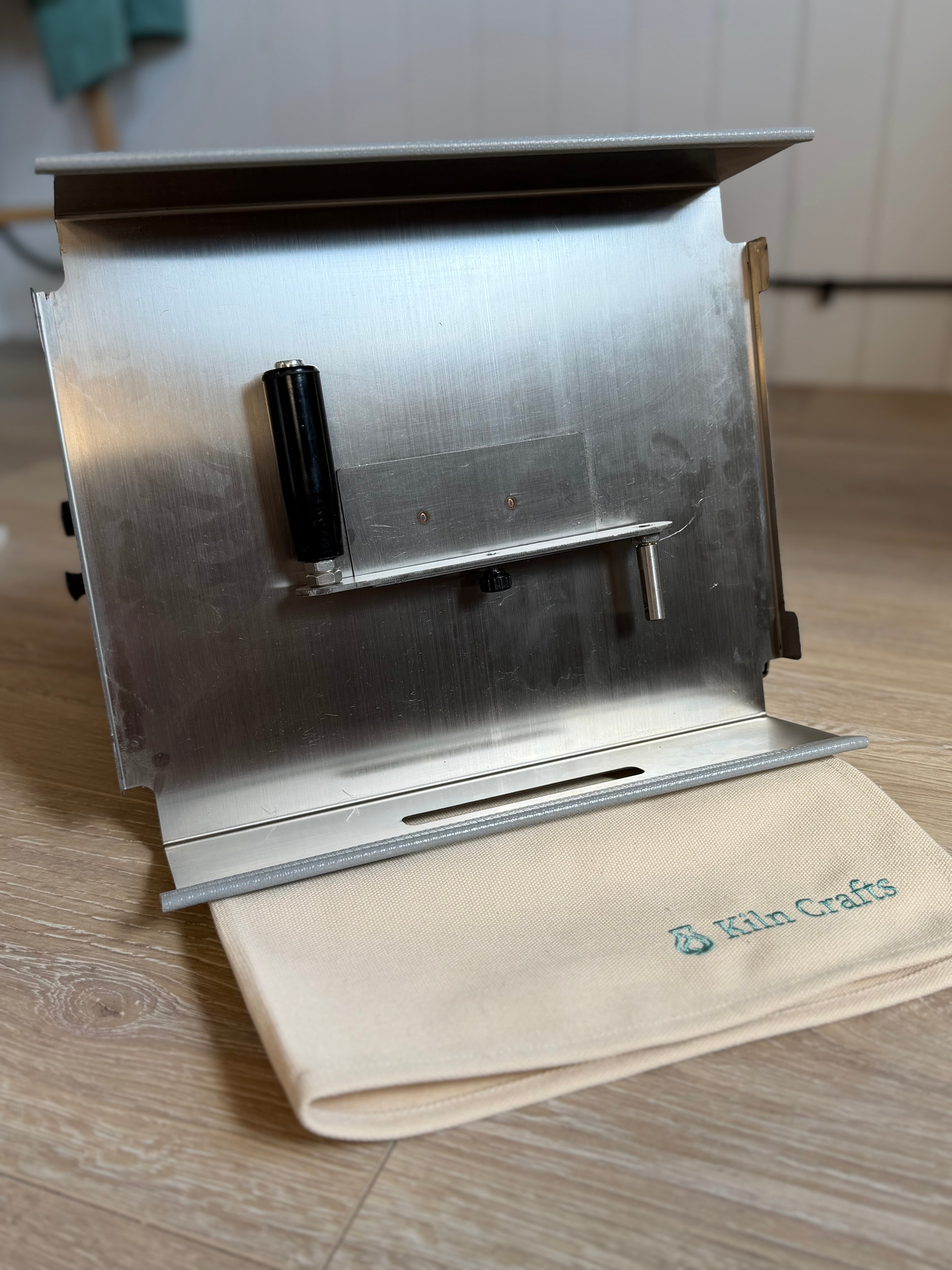 Folded Table Top Clay Roller case with boards and embroidered cloth