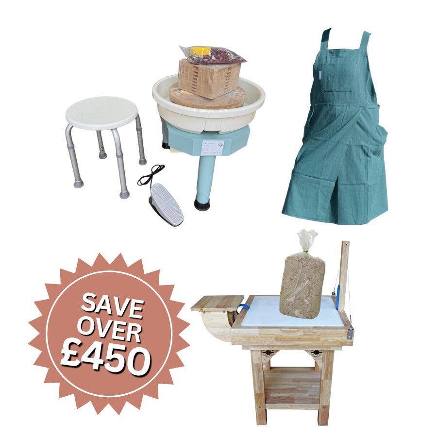 Daisy Pottery Wheel + Single Wedging Bench Studio Bundle