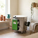Potterycrafts Aurora 40 Litre Top Loading Kiln in a home pottery studio
