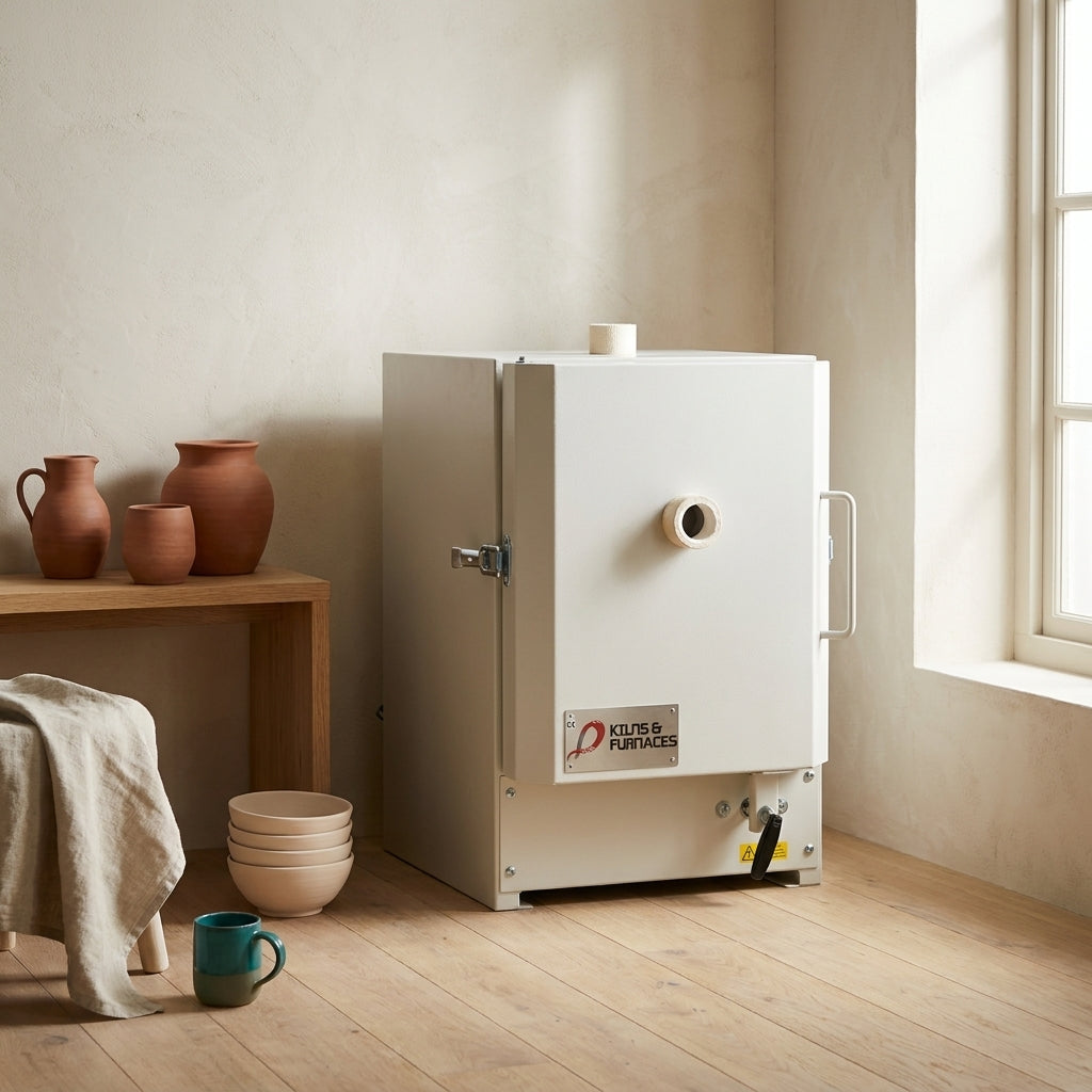 Kilns & Furnaces CU4 Home Pottery Kiln in a warm home studio