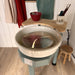 Kiln Crafts Daisy Wheel Shelf — top-down view showing shelf and wheelhead layout