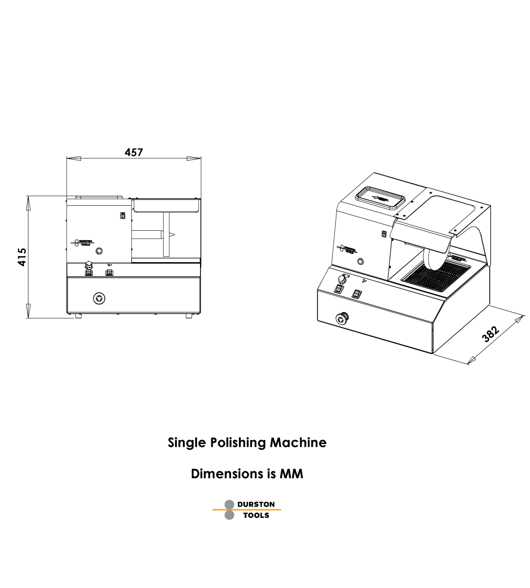 Durston Pro Single Polishing Machine - Kiln Crafts