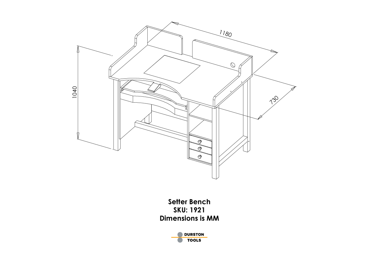 Durston Setters Bench - Kiln Crafts