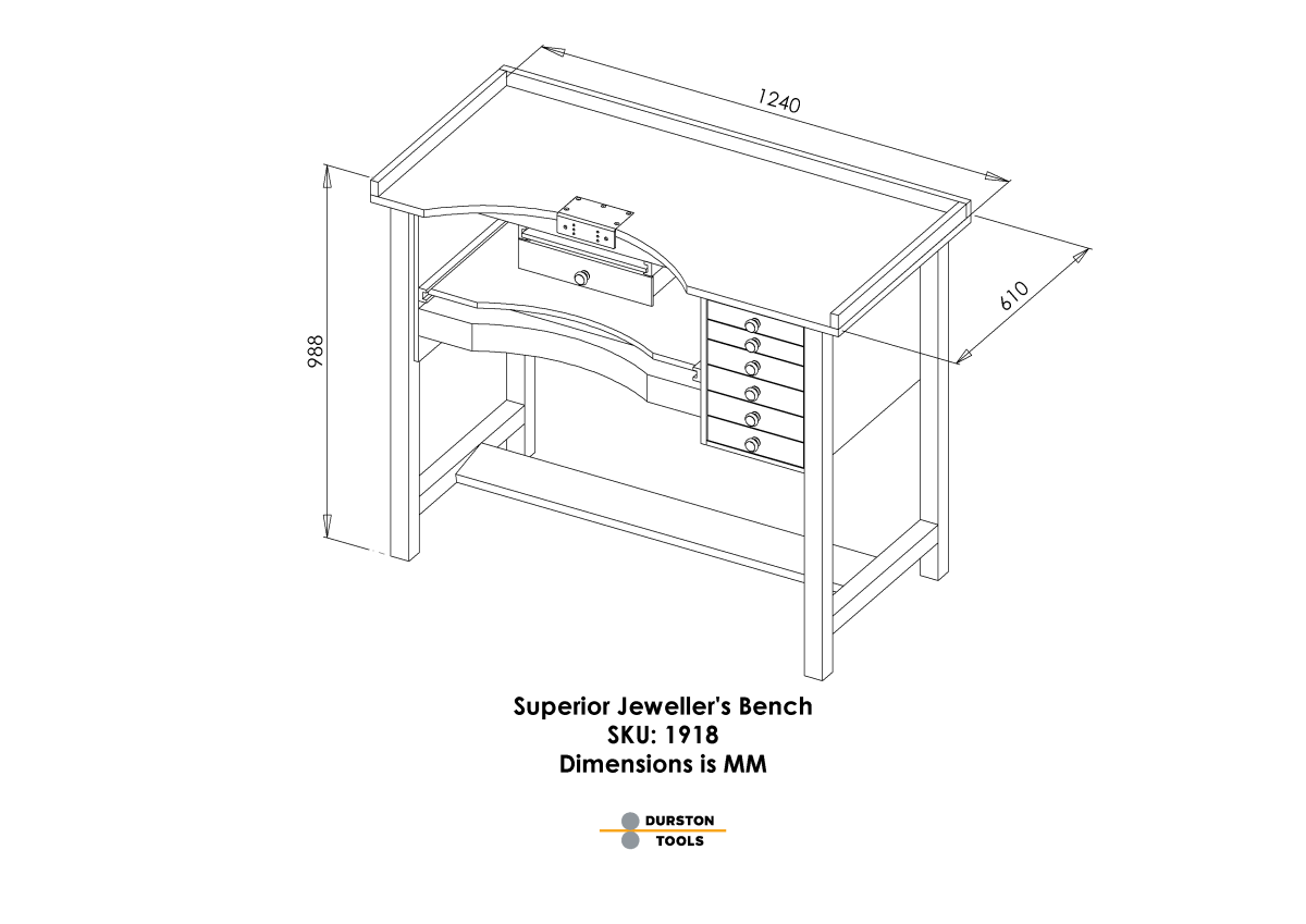 Durston Superior Jeweller’s Bench - Kiln Crafts