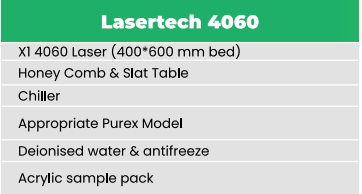 Mantech Pro Range CO2 X1 4060 Laser Cutter - Kiln Crafts