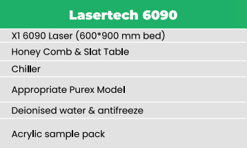Mantech Pro Range CO2 X1 6090 Laser Cutter - Kiln Crafts